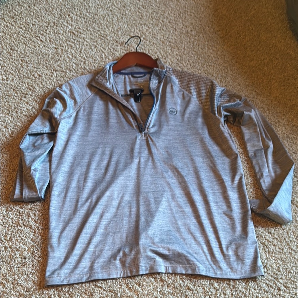 Boys Gray Quarter-Zip Sweater